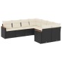 Set de sofás de jardín 8 piezas y cojines ratán sintético negro de , Conjuntos de jardín - Ref: Foro24-3258955, Precio: 494,2...