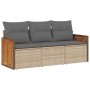 Juego de sofás de jardín con cojines beige 3 pzas ratán PE de , Conjuntos de jardín - Ref: Foro24-3259840, Precio: 215,33 €, ...