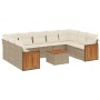 Juego de sofás jardín con cojines beige 10 pzas ratán sintético de , Conjuntos de jardín - Ref: Foro24-3260364, Precio: 703,1...