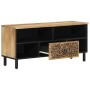 Mueble de TV madera maciza de mango 100x33x46 cm de , Muebles TV - Ref: Foro24-358228, Precio: 92,26 €, Descuento: %