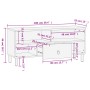 Mueble de TV madera maciza de mango 100x33x46 cm de , Muebles TV - Ref: Foro24-358228, Precio: 92,26 €, Descuento: %
