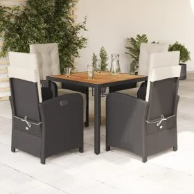 Set de muebles jardín 5 pzas con cojines ratán sintético negro de , Conjuntos de jardín - Ref: Foro24-3212469, Precio: 678,96...