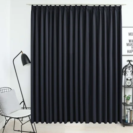 Blackout curtain with hooks black 290x245 cm by vidaXL, Curtains and curtains - Ref: Foro24-134417, Price: 37,40 €, Discount: %