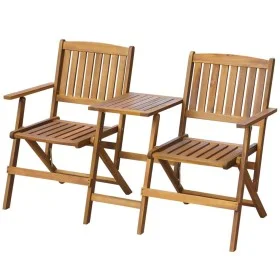 Banco de jardín plegable con mesita 140 cm madera maciza acacia de , Bancos de jardín - Ref: Foro24-42654, Precio: 127,30 €, ...