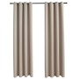 Cortinas opacas con anillas de metal 2 piezas beige 140x245 cm de vidaXL, Cortinas y visillos - Ref: Foro24-134444, Precio: 5...