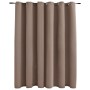 Cortina opaca con anillas de metal gris topo 290x245 cm de vidaXL, Cortinas y visillos - Ref: Foro24-134437, Precio: 40,76 €,...