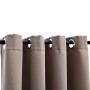 Cortina opaca con anillas de metal gris topo 290x245 cm de vidaXL, Cortinas y visillos - Ref: Foro24-134437, Precio: 40,76 €,...