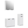 Set de muebles de baño 3 piezas madera contrachapada blanco de , Muebles de baño - Ref: Foro24-3115868, Precio: 181,45 €, Des...