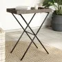 Mesa con bandeja plegable ratán sintético gris 65x40x75 cm de , Mesas de jardín - Ref: Foro24-365129, Precio: 47,15 €, Descue...