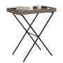 Mesa con bandeja plegable ratán sintético gris 65x40x75 cm de , Mesas de jardín - Ref: Foro24-365129, Precio: 42,17 €, Descue...