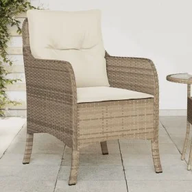 Gartensessel mit Kissen 2 Einheiten beiges synthetisches Rattan von , Gartenstühle - Ref: Foro24-365148, Preis: 231,19 €, Rab...