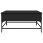 Mesa de centro madera de ingeniería y metal negro 95x95x45 cm en Mesas de centro | Comprar online en Foru.es