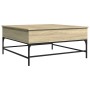 Mesa de centro madera ingeniería metal roble Sonoma 95x95x45 cm en Mesas de centro | Comprar online en Foru.es