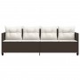 Tumbona con cojines ratán sintético marrón de , Tumbonas - Ref: Foro24-368327, Precio: 215,94 €, Descuento: %