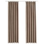 Cortinas opacas con ganchos 2 piezas gris topo 140x225 cm de vidaXL, Cortinas y visillos - Ref: Foro24-134480, Precio: 40,72 ...