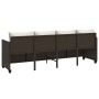 Tumbona con cojines ratán sintético marrón de , Tumbonas - Ref: Foro24-368327, Precio: 215,94 €, Descuento: %