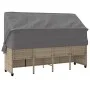 Sonnenliege mit Verdeck und beigen synthetischen Rattankissen von , Liegen - Ref: Foro24-368338, Preis: 254,96 €, Rabatt: %