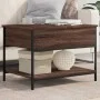 Mesa de centro madera ingeniería metal marrón roble 70x50x50 cm de , Mesas de centro - Ref: Foro24-845345, Precio: 54,21 €, D...