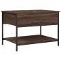 Mesa de centro madera ingeniería metal marrón roble 70x50x50 cm de , Mesas de centro - Ref: Foro24-845345, Precio: 54,21 €, D...