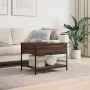 Mesa de centro madera ingeniería metal marrón roble 70x50x50 cm de , Mesas de centro - Ref: Foro24-845345, Precio: 54,21 €, D...