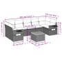 Set de sofás de jardín 8 pzas y cojines ratán sintético gris de , Conjuntos de jardín - Ref: Foro24-3256809, Precio: 491,42 €...
