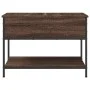 Mesa de centro madera ingeniería metal marrón roble 70x50x50 cm de , Mesas de centro - Ref: Foro24-845345, Precio: 54,21 €, D...