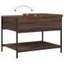 Mesa de centro madera ingeniería metal marrón roble 70x50x50 cm de , Mesas de centro - Ref: Foro24-845345, Precio: 54,21 €, D...