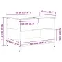 Mesa de centro madera ingeniería metal marrón roble 70x50x50 cm de , Mesas de centro - Ref: Foro24-845345, Precio: 54,21 €, D...