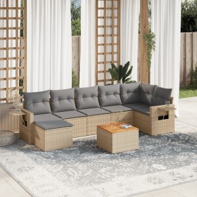 Juego de sofás jardín con cojines beige mezcla 8 pzas ratán PE de , Conjuntos de jardín - Ref: Foro24-3257004, Precio: 512,85...