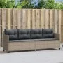 Sun lounger with light gray synthetic rattan cushions by , Loungers - Ref: Foro24-368331, Price: 213,08 €, Discount: %