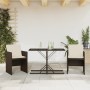 Sillas y mesita de jardín con cojines 3 piezas ratán PE marrón de , Conjuntos de jardín - Ref: Foro24-365065, Precio: 168,64 ...