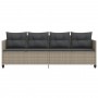 Tumbona con cojines ratán sintético gris claro de , Tumbonas - Ref: Foro24-368331, Precio: 216,81 €, Descuento: %