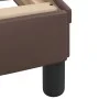 Estructura de cama con cabecero cuero sintético marrón 90x200cm de , Camas y somieres - Ref: Foro24-373120, Precio: 134,76 €,...