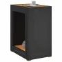 Mesa auxiliar jardín tapa madera ratán PE negro 60x40x75 cm de , Mesas de jardín - Ref: Foro24-366303, Precio: 83,21 €, Descu...