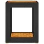 Mesa auxiliar jardín tapa madera ratán PE negro 60x40x75 cm de , Mesas de jardín - Ref: Foro24-366303, Precio: 83,21 €, Descu...