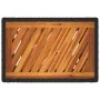 Mesa auxiliar jardín tapa madera ratán PE negro 60x40x75 cm de , Mesas de jardín - Ref: Foro24-366303, Precio: 83,21 €, Descu...