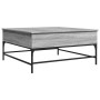 Mesa de centro madera ingeniería metal gris Sonoma 95x95x45 cm en Mesas de centro | Comprar online en Foru.es