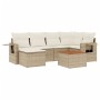 Set sofás de jardín 7 piezas y cojines ratán sintético beige de , Sofás modulares de exterior - Ref: Foro24-3224665, Precio: ...