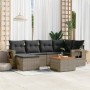 Set de sofás de jardín 7 piezas con cojines ratán PE gris de , Sofás modulares de exterior - Ref: Foro24-3224667, Precio: 406...