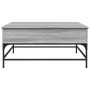 Mesa de centro madera ingeniería metal gris Sonoma 95x95x45 cm en Mesas de centro | Comprar online en Foru.es