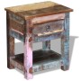 Mesa auxiliar con 1 cajón madera maciza reciclada 43x33x51 cm en Mesas auxiliares | Comprar online en Foru.es