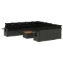 Set de sofás de jardín 12 piezas cojines ratán sintético negro de , Sofás modulares de exterior - Ref: Foro24-3224788, Precio...
