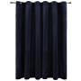 Cortina opaca con anillas de metal terciopelo negro 290x245 cm de vidaXL, Cortinas y visillos - Ref: Foro24-134491, Precio: 6...
