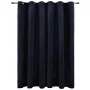 Cortina opaca con anillas de metal terciopelo negro 290x245 cm de vidaXL, Cortinas y visillos - Ref: Foro24-134491, Precio: 6...