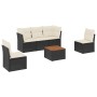 Set de sofás de jardín 6 piezas y cojines ratán sintético negro de , Conjuntos de jardín - Ref: Foro24-3255874, Precio: 336,2...