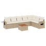 Juego de sofás de jardín con cojines beige 8 pzas ratán PE de , Conjuntos de jardín - Ref: Foro24-3256926, Precio: 547,32 €, ...