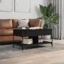 Engineered wood and black metal coffee table 100x50x50 cm by , Coffee table - Ref: Foro24-845366, Price: 83,07 €, Discount: %