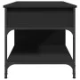 Engineered wood and black metal coffee table 100x50x50 cm by , Coffee table - Ref: Foro24-845366, Price: 83,07 €, Discount: %