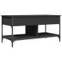 Engineered wood and black metal coffee table 100x50x50 cm by , Coffee table - Ref: Foro24-845366, Price: 83,07 €, Discount: %