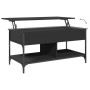 Mesa de centro madera de ingeniería y metal negro 100x50x50 cm de , Mesas de centro - Ref: Foro24-845366, Precio: 83,59 €, De...